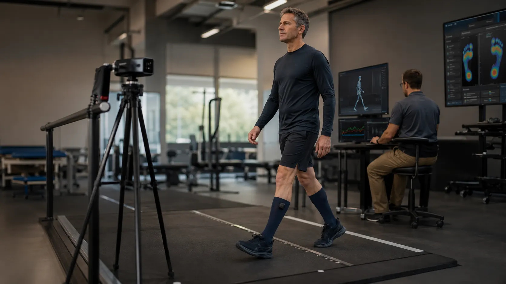 Walking assessment in a gait-analysis laboratory